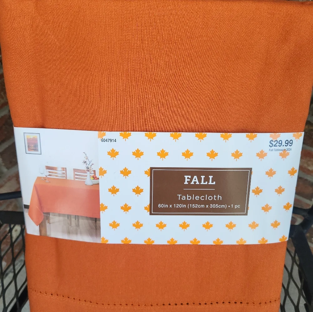 Orange Large Tablecloth